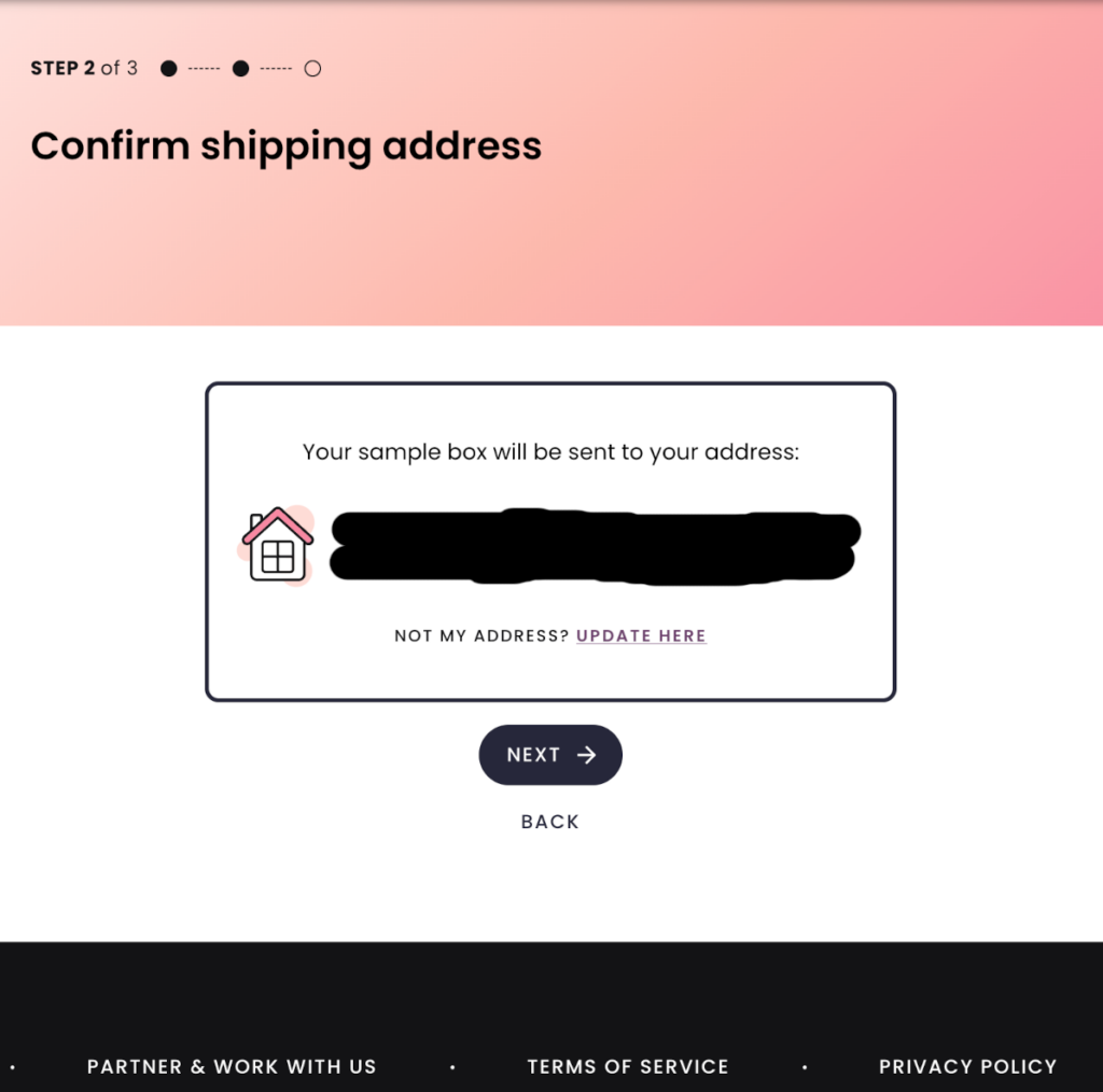 Confirm Shipping Address