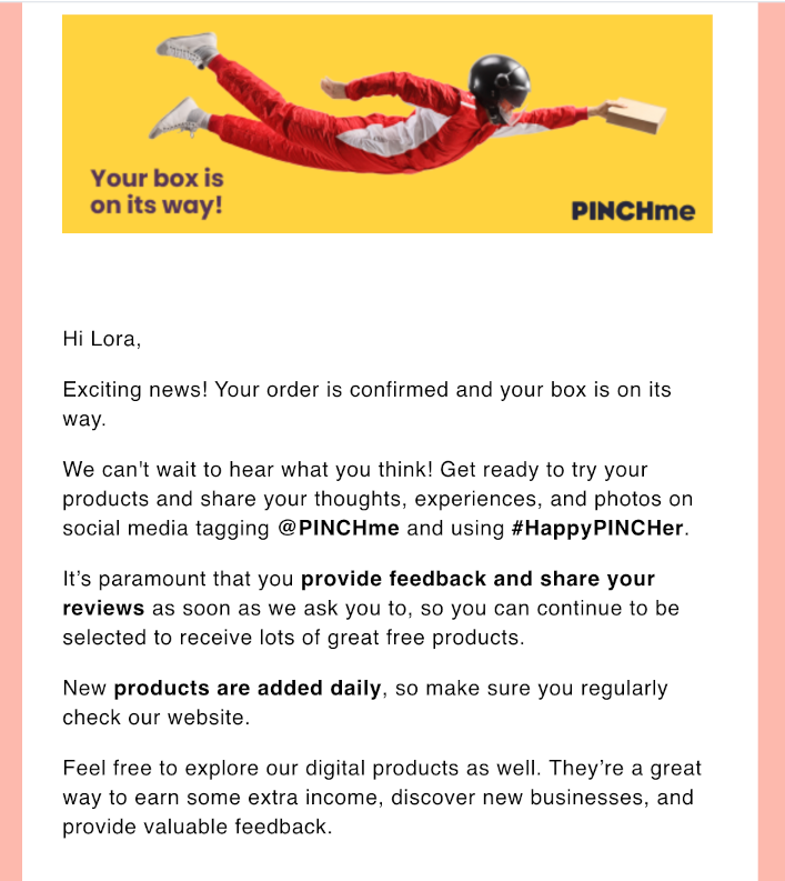 PINCHme Letter